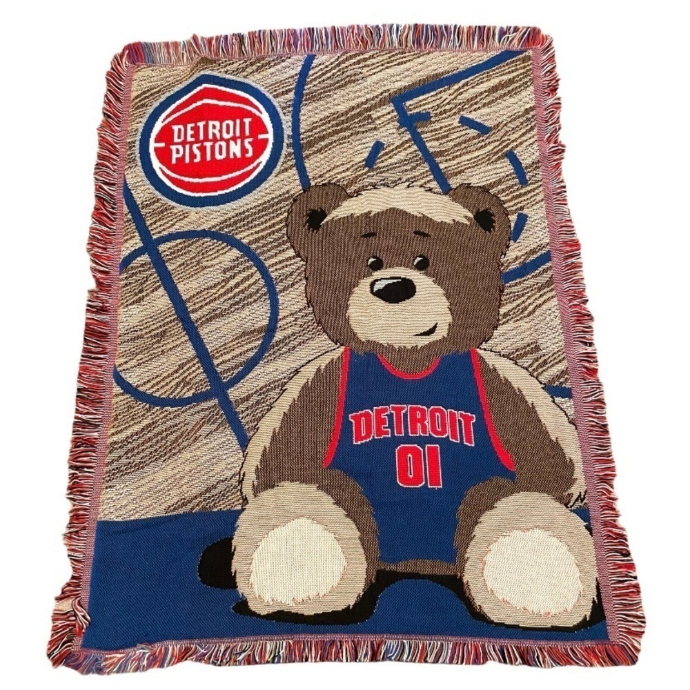 Detroit Pistons Halfcourt tapestry throw blanket new